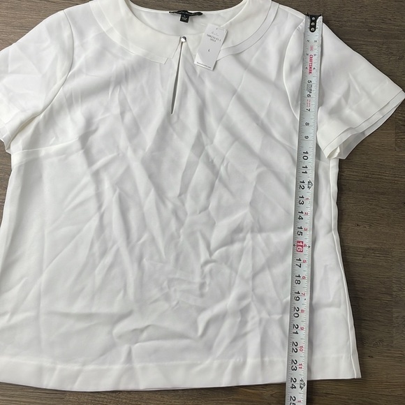 NWT Banana Republic Women’s Cream Collared Blouse, size L - Picture 6 of 10